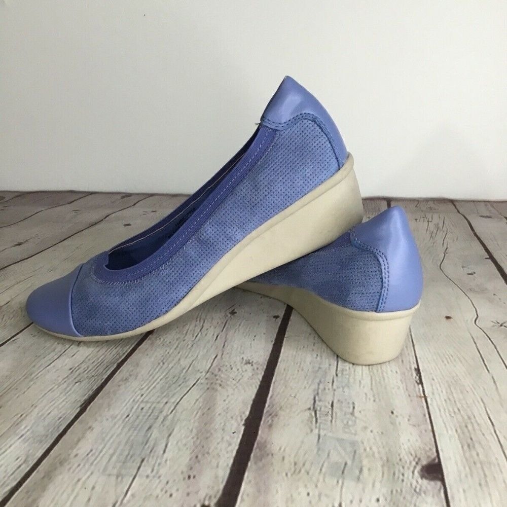 Laura‎ Scott Lilac Slip On  Ballet Flats Wedge Sandals Womens 8M China Fabric